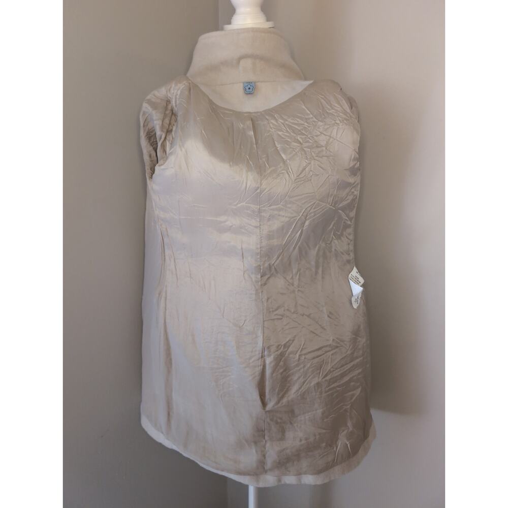 Farm Rio Brazil rare exclusive minimalist chic ivory cream zipper coat S - Picture 6 of 11